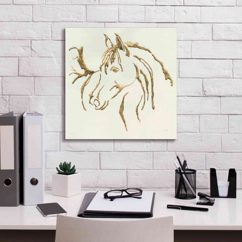 Image of 'Gilded Mare' by Chris Paschke, Giclee Canvas Wall Art,18 x 18