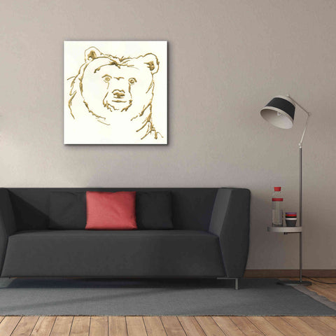 Image of 'Gilded Brown Bear' by Chris Paschke, Giclee Canvas Wall Art,37 x 37