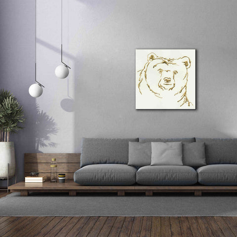 Image of 'Gilded Brown Bear' by Chris Paschke, Giclee Canvas Wall Art,37 x 37