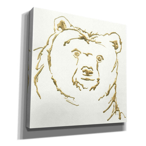 Image of 'Gilded Brown Bear' by Chris Paschke, Giclee Canvas Wall Art
