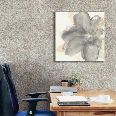 Image of 'Floral Gray I' by Chris Paschke, Giclee Canvas Wall Art,26 x 26