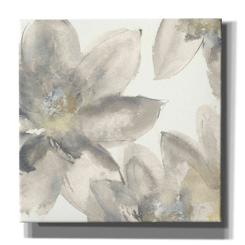 Image of 'Gray And Silver Flowers I' by Chris Paschke, Giclee Canvas Wall Art