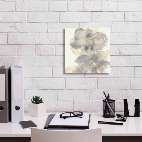 Image of 'Floral Gray II' by Chris Paschke, Giclee Canvas Wall Art,12 x 12