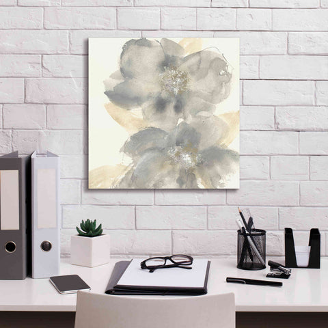 Image of 'Floral Gray II' by Chris Paschke, Giclee Canvas Wall Art,18 x 18