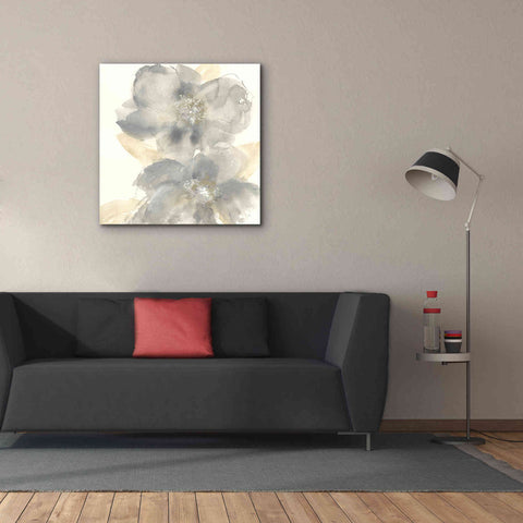 Image of 'Floral Gray II' by Chris Paschke, Giclee Canvas Wall Art,37 x 37