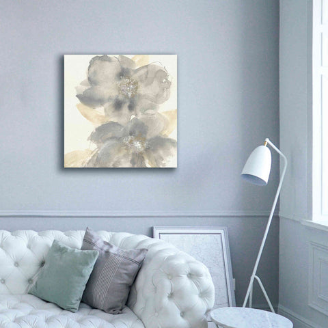 Image of 'Floral Gray II' by Chris Paschke, Giclee Canvas Wall Art,37 x 37