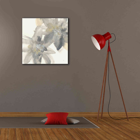 Image of 'Gray And Silver Flowers II' by Chris Paschke, Giclee Canvas Wall Art,26 x 26