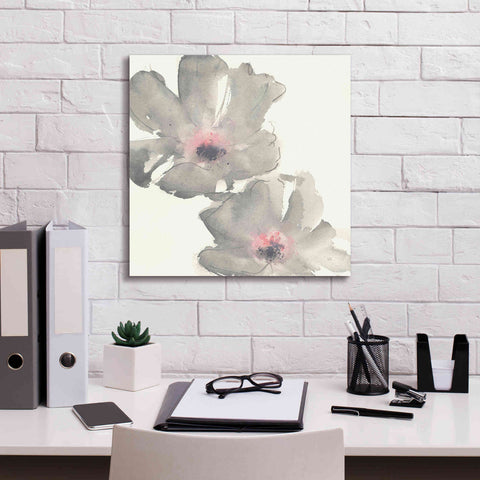 Image of 'Gray Blush Cosmos I' by Chris Paschke, Giclee Canvas Wall Art,18 x 18