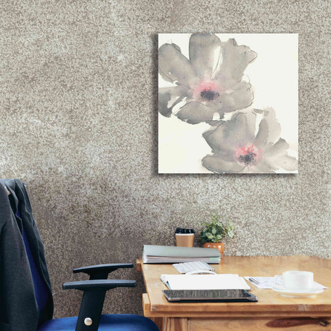 Image of 'Gray Blush Cosmos I' by Chris Paschke, Giclee Canvas Wall Art,26 x 26