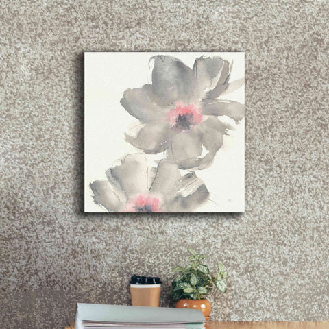 Image of 'Gray Blush Cosmos II' by Chris Paschke, Giclee Canvas Wall Art,18 x 18