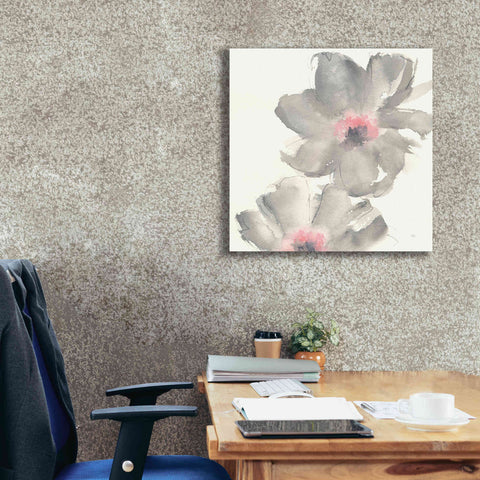 Image of 'Gray Blush Cosmos II' by Chris Paschke, Giclee Canvas Wall Art,26 x 26