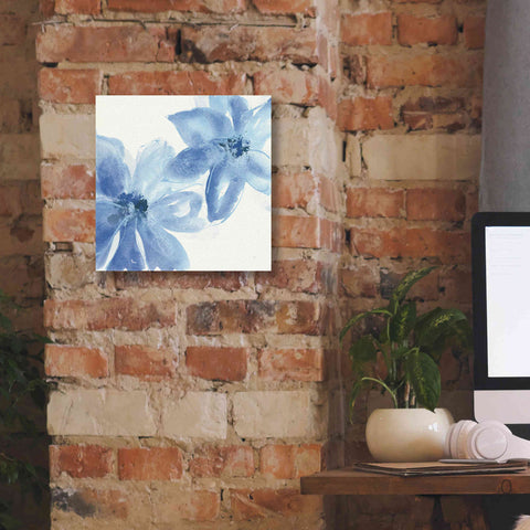 Image of 'Cobalt Clematis II' by Chris Paschke, Giclee Canvas Wall Art,12 x 12