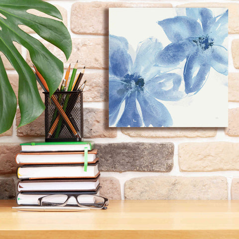 Image of 'Cobalt Clematis II' by Chris Paschke, Giclee Canvas Wall Art,12 x 12