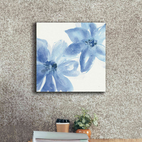 Image of 'Cobalt Clematis II' by Chris Paschke, Giclee Canvas Wall Art,18 x 18