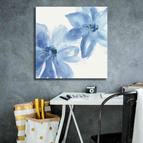 Image of 'Cobalt Clematis II' by Chris Paschke, Giclee Canvas Wall Art,26 x 26