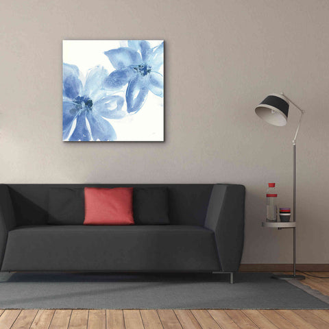 Image of 'Cobalt Clematis II' by Chris Paschke, Giclee Canvas Wall Art,37 x 37