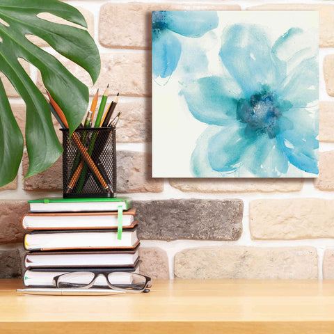 Image of 'Teal Cosmos I' by Chris Paschke, Giclee Canvas Wall Art,12 x 12