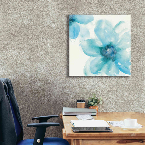 Image of 'Teal Cosmos I' by Chris Paschke, Giclee Canvas Wall Art,26 x 26