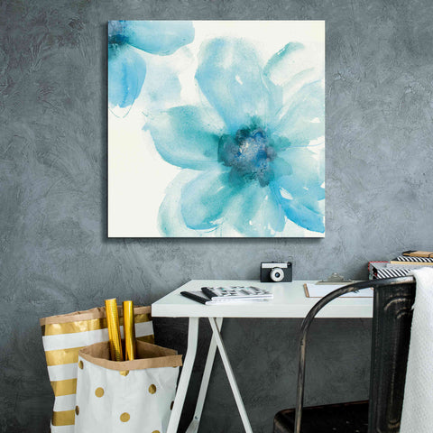 Image of 'Teal Cosmos I' by Chris Paschke, Giclee Canvas Wall Art,26 x 26