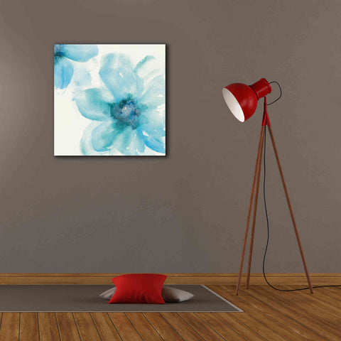 Image of 'Teal Cosmos I' by Chris Paschke, Giclee Canvas Wall Art,26 x 26