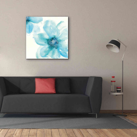 Image of 'Teal Cosmos I' by Chris Paschke, Giclee Canvas Wall Art,37 x 37