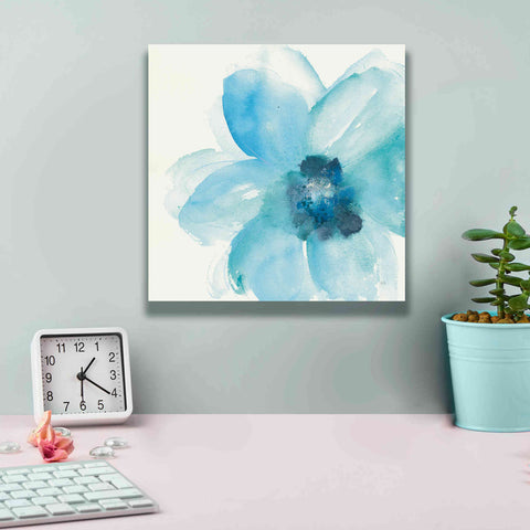 Image of 'Teal Cosmos II' by Chris Paschke, Giclee Canvas Wall Art,12 x 12