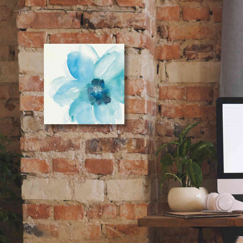 Image of 'Teal Cosmos II' by Chris Paschke, Giclee Canvas Wall Art,12 x 12