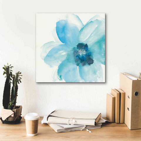 Image of 'Teal Cosmos II' by Chris Paschke, Giclee Canvas Wall Art,18 x 18