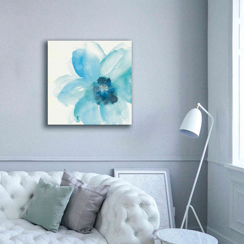 Image of 'Teal Cosmos II' by Chris Paschke, Giclee Canvas Wall Art,37 x 37