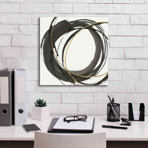 Image of 'Gilded Enso I' by Chris Paschke, Giclee Canvas Wall Art,18 x 18