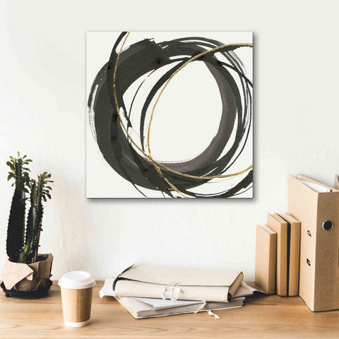 Image of 'Gilded Enso I' by Chris Paschke, Giclee Canvas Wall Art,18 x 18