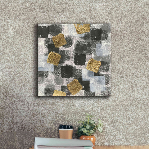 Image of 'Gold Squares III' by Chris Paschke, Giclee Canvas Wall Art,18 x 18