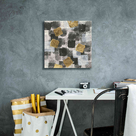 Image of 'Gold Squares III' by Chris Paschke, Giclee Canvas Wall Art,18 x 18