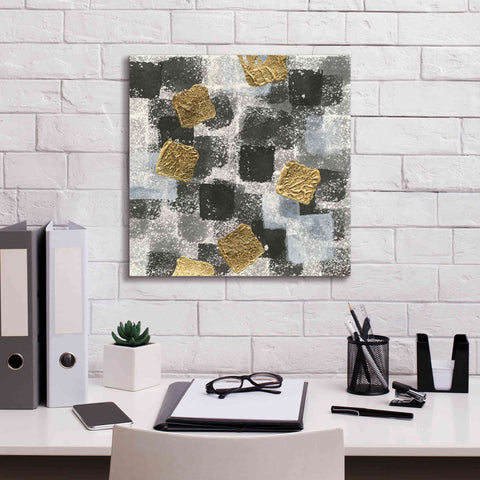 Image of 'Gold Squares III' by Chris Paschke, Giclee Canvas Wall Art,18 x 18