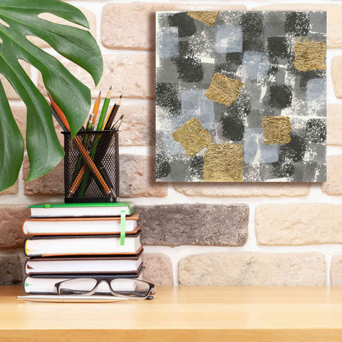 Image of 'Gold Squares IV' by Chris Paschke, Giclee Canvas Wall Art,12 x 12