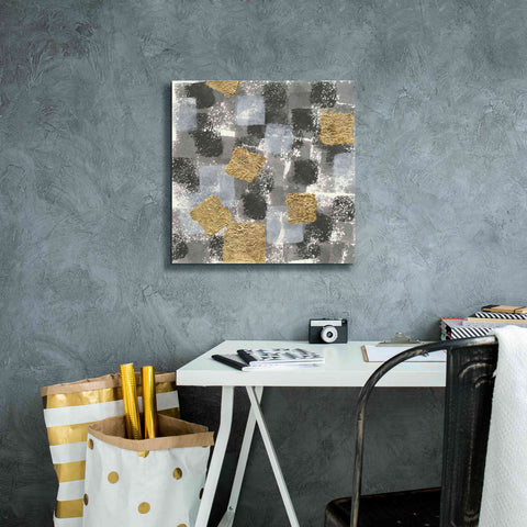 Image of 'Gold Squares IV' by Chris Paschke, Giclee Canvas Wall Art,18 x 18