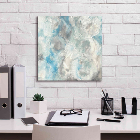 Image of 'Pale Blue Circles I' by Chris Paschke, Giclee Canvas Wall Art,18 x 18