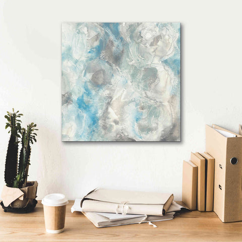 Image of 'Pale Blue Circles I' by Chris Paschke, Giclee Canvas Wall Art,18 x 18