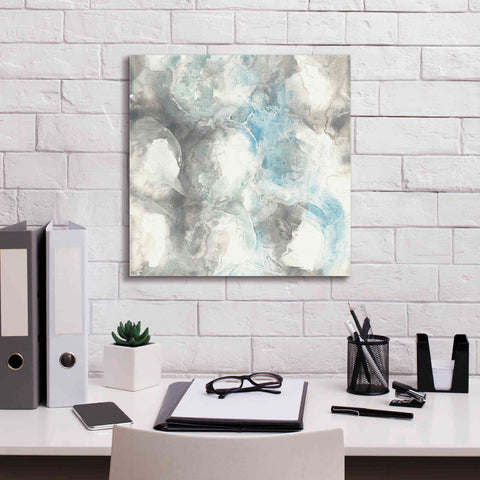 Image of 'Pale Blue Circles II' by Chris Paschke, Giclee Canvas Wall Art,18 x 18