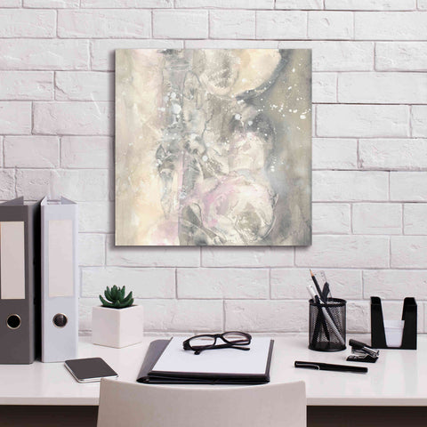 Image of 'Blushing Snowflakes I' by Chris Paschke, Giclee Canvas Wall Art,18 x 18