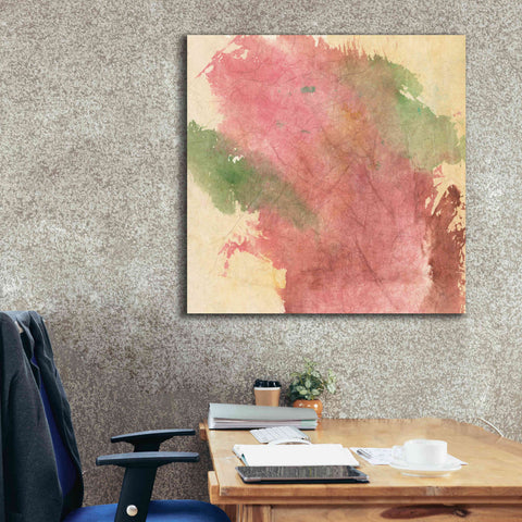 Image of 'Rouge Growth I' by Chris Paschke, Giclee Canvas Wall Art,37 x 37