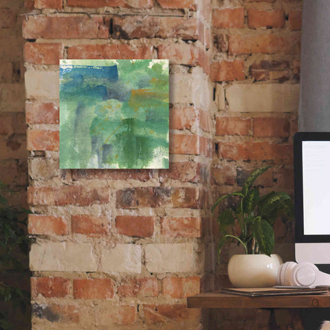 Image of 'Blue Accent II' by Chris Paschke, Giclee Canvas Wall Art,12 x 12