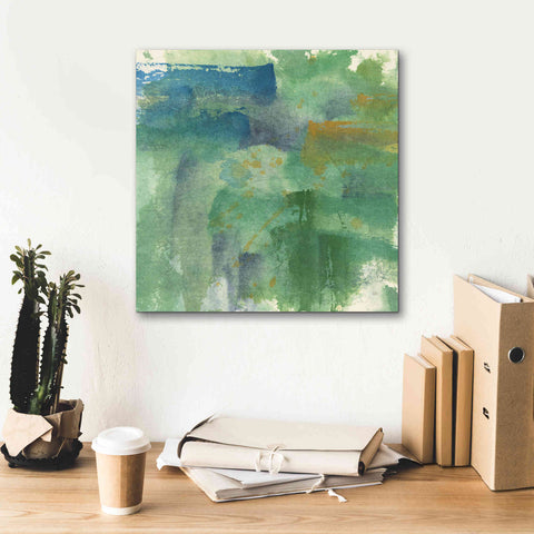 Image of 'Blue Accent II' by Chris Paschke, Giclee Canvas Wall Art,18 x 18