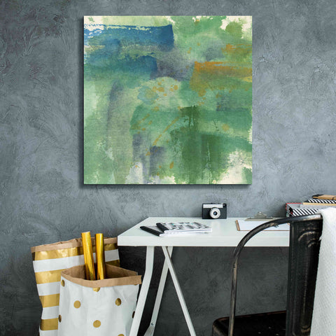 Image of 'Blue Accent II' by Chris Paschke, Giclee Canvas Wall Art,26 x 26