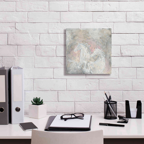 Image of 'Blush Horses I' by Chris Paschke, Giclee Canvas Wall Art,12 x 12