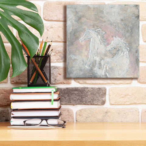 Image of 'Blush Horses I' by Chris Paschke, Giclee Canvas Wall Art,12 x 12