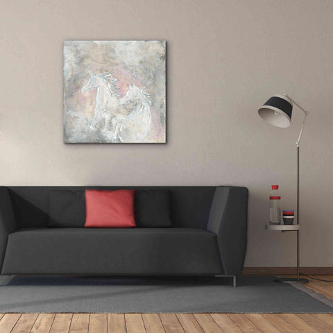 Image of 'Blush Horses I' by Chris Paschke, Giclee Canvas Wall Art,37 x 37