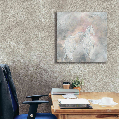Image of 'Blush Horses II' by Chris Paschke, Giclee Canvas Wall Art,26 x 26