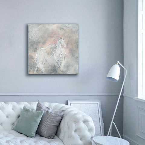 Image of 'Blush Horses II' by Chris Paschke, Giclee Canvas Wall Art,37 x 37
