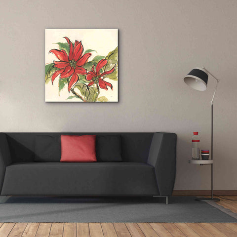 Image of 'Poinsettia II' by Chris Paschke, Giclee Canvas Wall Art,37 x 37